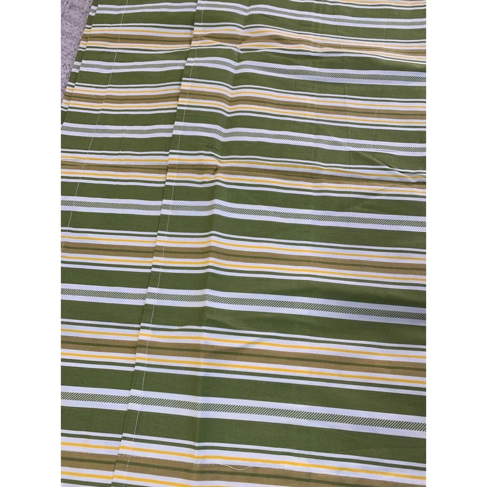 FADFAY Floral Duvet Cover Set Queen 3pc Cotton Magnolia Botanical Green Striped